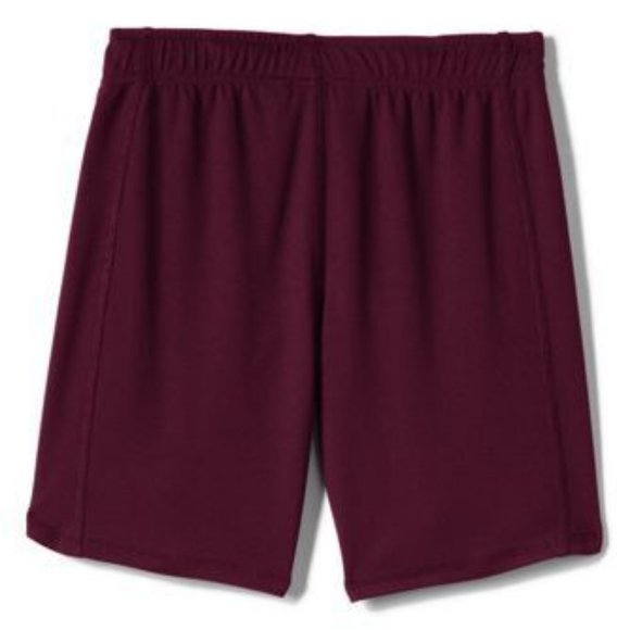 NWT‎ LANDS' END GIRLS MESH GYM SHORTS BURGUNDY MEDIUM - Picture 2 of 6